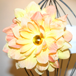 Cream Cotton/Yellow-Orange Burst